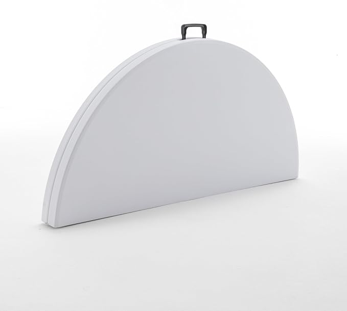 BTEXPERT Set of 5, White 5 Ft 60inch Round Plastic Folding Table Commercial Portable for Banquet Dining Wedding Party Events Home Kitchen Patio Backyard Indoor Outdoor