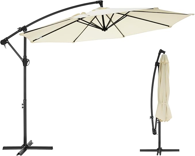 Sophia & William Offset Patio Umbrella 10ft Outdoor Table Umbrella Hanging Umbrella