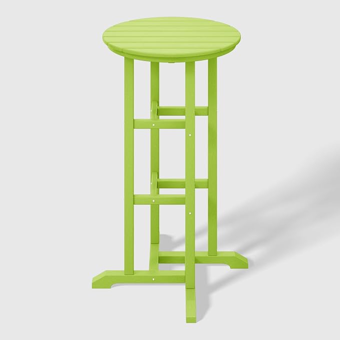 WestinTrends Malibu 42" Counter Height Round Outdoor Patio Bistro Bar Table, Lime
