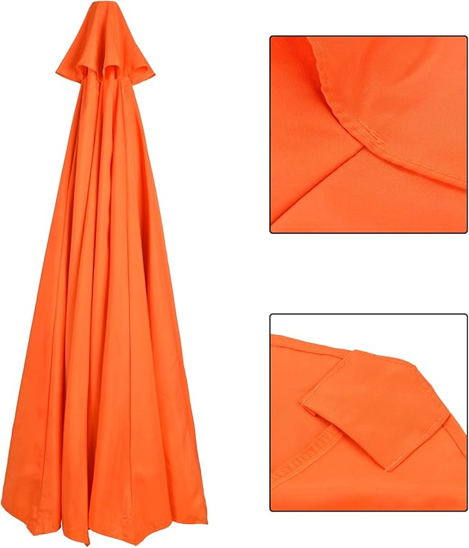 10 FT 6/8 Rib Umbrella Canopy Replacement Outdoor Market Patio Table Umbrella Strong and Thicck Canopy Cover for Backyard Garden Courtyard Swimming Pool Lawn (Canopy ONLY)