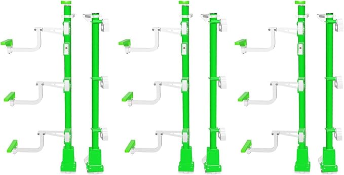 Green Touch Industries XB103 Xtreme Pro Series 3 Position Maximum Security One Lock System Line Trimmer Rack with Aluminum Mounting Blocks (3 Pack)