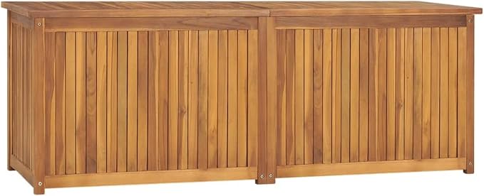 Bopdu Outdoor Storage Box 59.1"x19.7"x21.7", Solid Wood Indoor Outdoor Patio Storage Waterproof Deck Boxes Garden Deck Storage Container