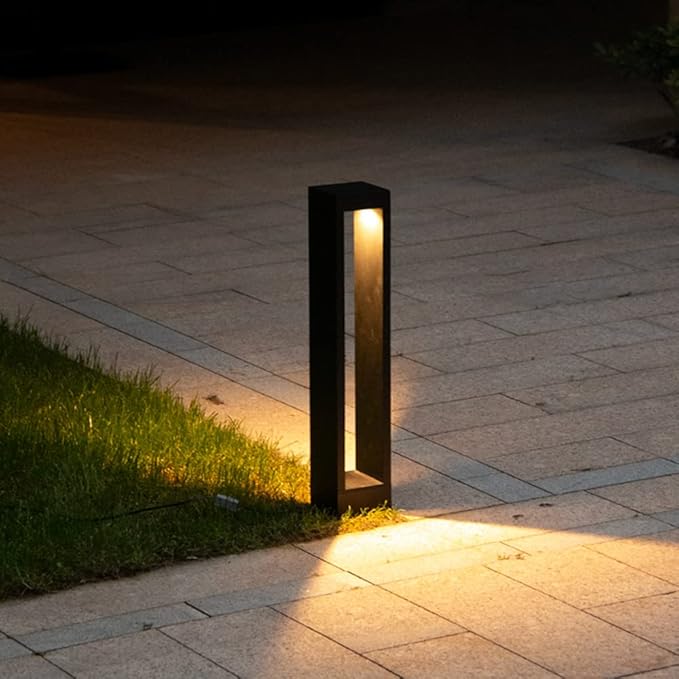 SaeYz IP54 Waterproof Yard Lamps Modern Outdoor Villa Garden Lamps Simplicity Outside Floor Mount Lawn Lights Landscape Porch Patio External LED Path Lights Black H23.64in,Wall Lights