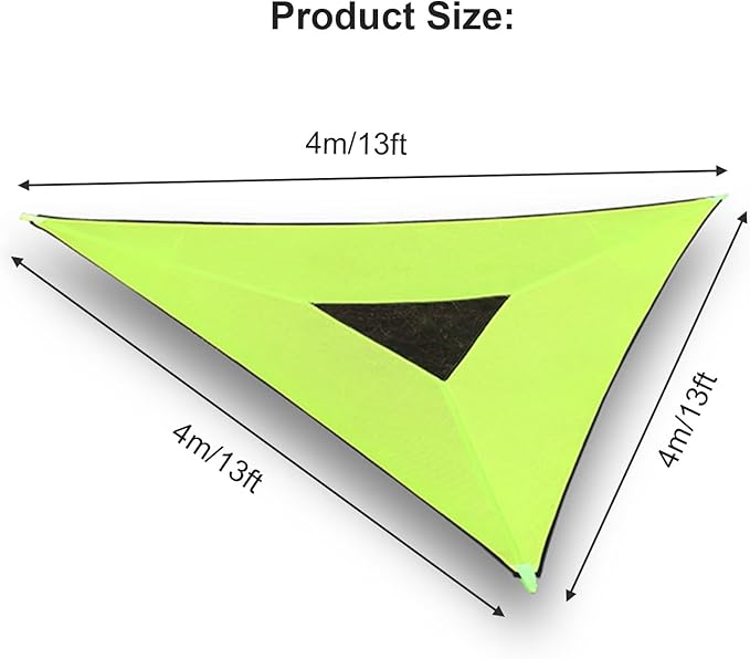 Outdoor Triangle Hammock 13FT, 660Lbs Capacity for 1-3 Person, Portable Camping Hammock with Storage Bags, Multi-Person Hammock