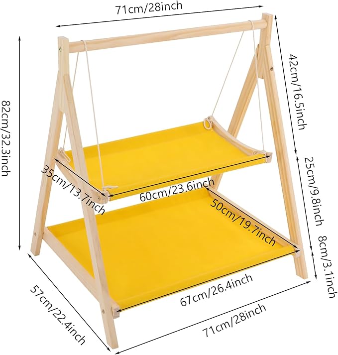 Cat Hammock, pet Supplies/Cat and Dog Supplies/Pet Litter - Yellow