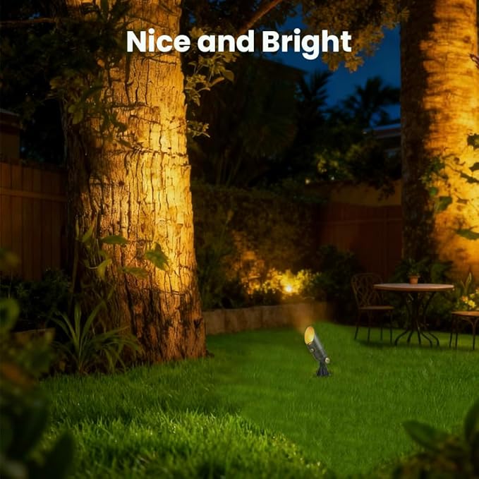Brass Landscape Light, 12V Low Voltage Mini Spotlight, Replaceable 3W MR11 LED Bulb Warm White, Solid Brass Spot Light, Weatherproof Accent Light for Outdoor Garden Yard Lighting 1-Pack