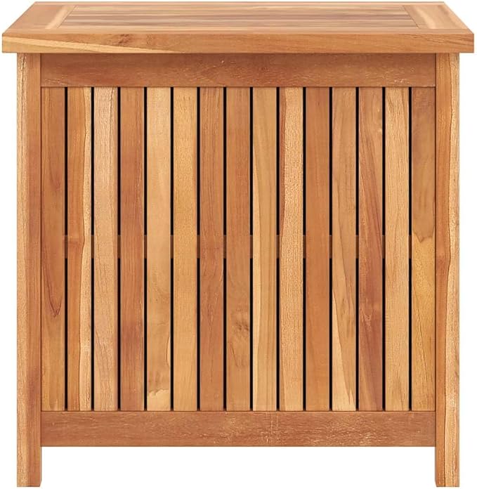 Wood Deck Box, Garden Backyard Storage Container for Patio Furniture Cushions and Gardening Tools, 23.6"x19.7"x22.8",-711