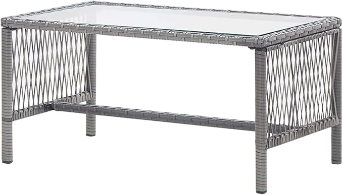 Patio Lounge Set with Cushion,Outdoor Tables and Chairs,Outdoor Furniture Sets,Patio Conversation Sets,for Garden,Deck,Backyard,4 Piece Poly Rattan Anthracite