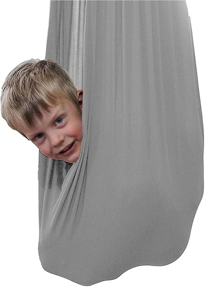 Kids Indoor Therapy Swing Adjustable Swings Sensory Snuggle Swing Ultra Soft Cuddle Hammock with Special Needs for Children Outdoor Autism ADHD (Color : A, Size : 100 x 280 cm)
