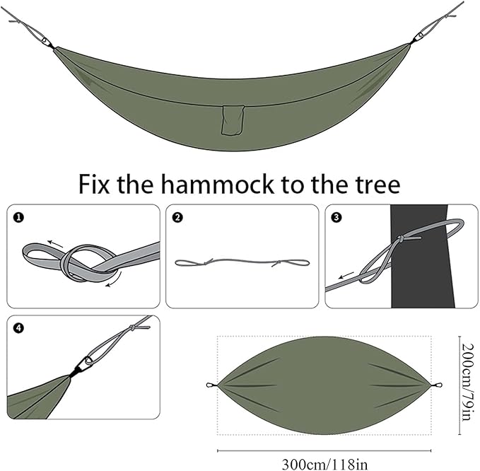 Hammocks for Outside 2 Person Heavy Duty, Hammocks for Trees Chair, Hammock Camping with Net, Quick Dry Hammock, for Backyard, Porch, Outdoor and Indoor Use