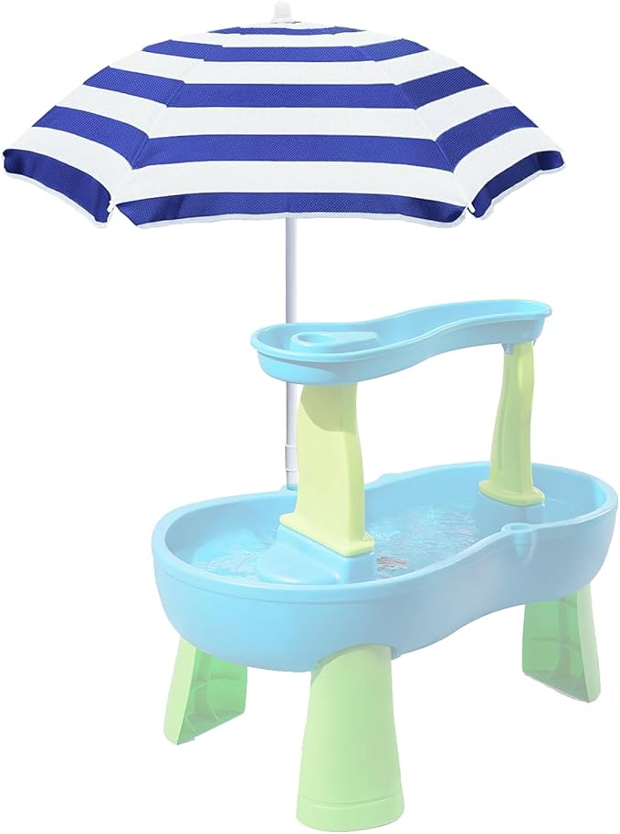 Beach Umbrella for Kids Water Table & Picnic Table Shade, Heavy-Duty Children's Portable Outdoor Umbrella, 47 Inch UV Protection for Sand Play, Camping, Garden and Beach