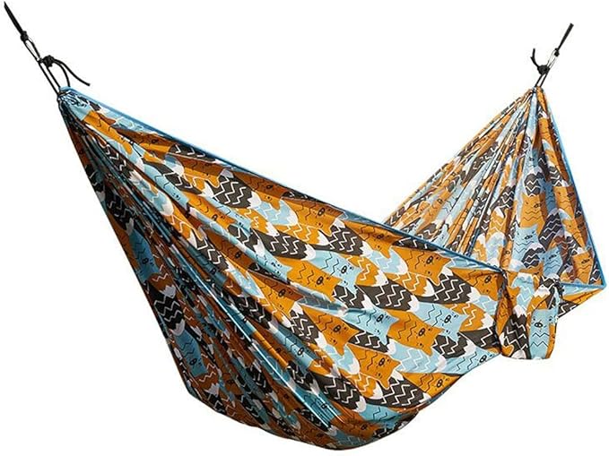 Double Camping Hammock, Lightweight Nylon Portable Hammock with Ropes, Travel Hanging Hammock with Carrying Bag, for Indoor Travel Beach (Color : Doubled, Size : 230x100cm)
