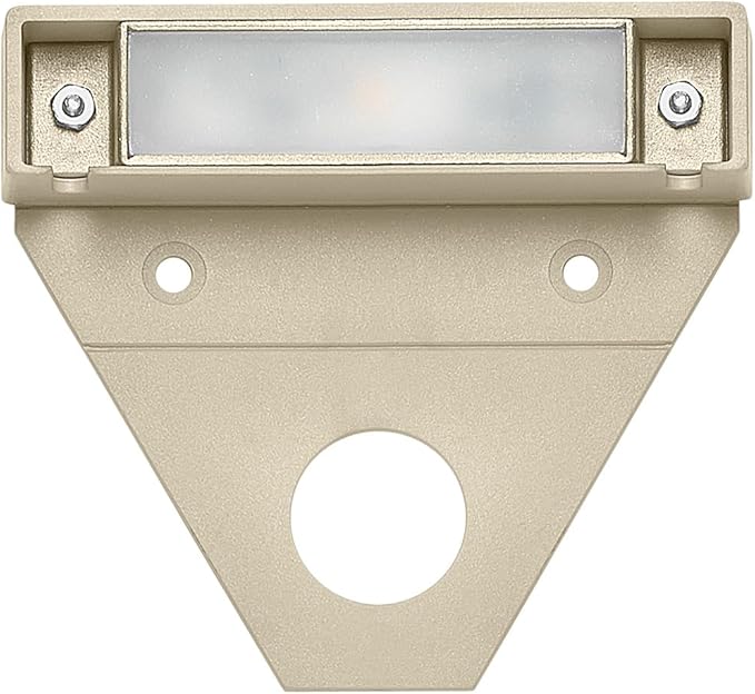 Hinkley Nuvi Small Deck Sconce, Vinyl Alloy, Composite Polycarbonate Lens, Integrated LED, Horizontal Illumination, Sandstone Finish