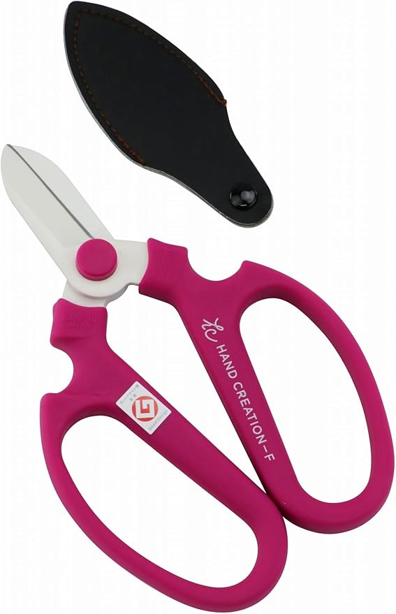 Japanese Floral Scissors - SAKAGEN Hand Creation, Professional Ultra Sharp Flower Shears for Floral Design, Ikebana & Gardening, Made in Japan, F-170 (Violet)