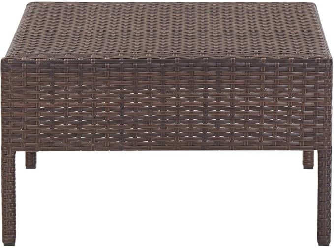 Patio Sofa Set with Cushions,Patio Lounge Set,Outdoor Furniture,Outdoor Furniture Sets,Patio Conversation Sets,for Garden,Deck,Backyard,5 Piece Poly Rattan Brown