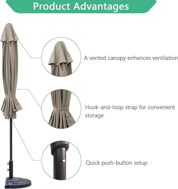 Helios&Hestia 9 ft Small Half Round Wall Outdoor Market Patio Umbrella with Tilt and Crank for Garden, Deck, Balcony