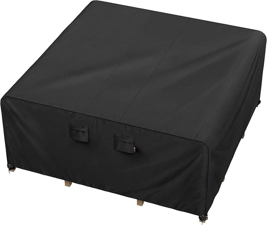iBirdie Outdoor Patio Furniture Set Covers 126 x 126 inch Waterproof Weatherproof Square Cover, Heavy Duty 600D for Outside Dining Table and Chairs fit 125 x 123, 124 x 124