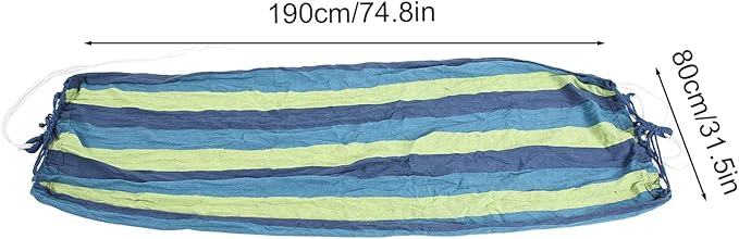 Single Double Hammock, Convenient to Use Comfortable Feeling Camping Hammock for Camping for Outdoor (Blue)