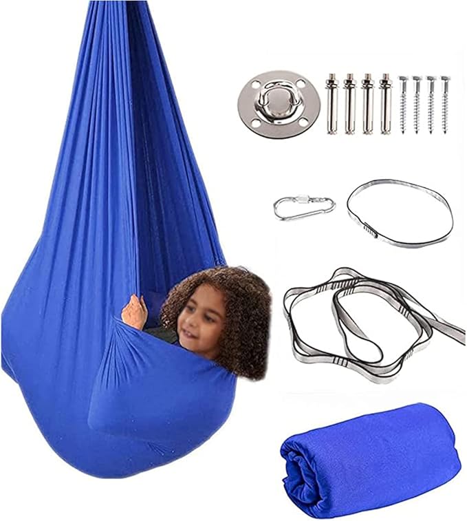 Indoor Therapy Swing Kids Cuddle Hammock with Special Needs Snuggle Swing for Children with Autism, ADHD, Aspergers Ideal for Sensory Integration (Size : 150 * 280CM/59 * 110in)