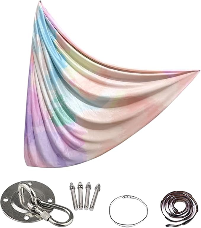 Aerial Hammock, Durable, Portable, Silk – Yoga Swing Set Fitness, Stretch Portable Equipment Indoor, Gym Exercise Adults Women Men | Indoor Gym Exercise Adults Women Men Kids Versatile