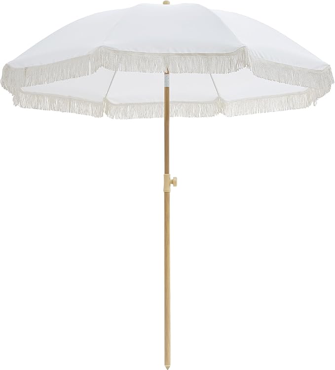 Aohanoi Outdoor Umbrella - Sun Protection, Rain Resistant, Windproof with Manual Open-Close Feature - Ideal for Beach, Camping, and Picnics