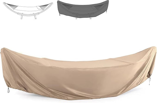 SUNCREAT Hammock Cover, Water-Resistant Polyester Hammock Stand Cover for 14ft Arc Stand, Brown