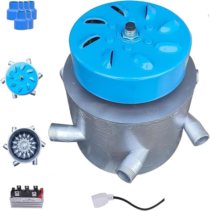 110V-230V 3kW Pelton Hydroelectric Generator, 6-tube High Power Water Turbine Generator For Outdoor Use In Rivers & Mountains, 3500RPM Home Use Portable Generation Power Equipment