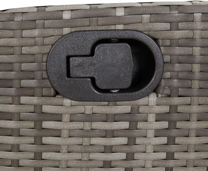 Backyard Furniture Patio Conversation Sets Outdoor Seating 7 Piece Patio Dining Set with Cushions Gray Poly Rattan Suitable for Gardens, Balconies, Decks