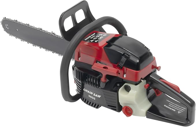 20inch Gas Chain Saw, 3.22HP 58CC 2-Stroke Gasoline Powered Chainsaw, Air Cooled Top Handle Gas Chainsaw Pull Start Petrol Chain Saw w/Automatic Lubrication System for Wood Cutting, Trees
