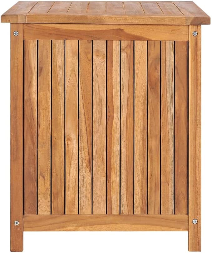 Patio Garden Storage Box, Outdoor Storage Box Deck Box, Entryway Storage Box, Outdoor Storage Organization Box for Patio Garden Balcony Yard, 23.6"x19.7"x22.8" Solid Wood Teak,-247