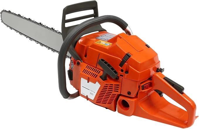 Gas Chainsaw, 24 Inch 65CC Power Chain Saws 3.4KW 2-Stroke Gasoline-Powered Chainsaws, Hand Pull Start Top Handle Chainsaw for Forest Harvesting, Cutting Wood, Orange