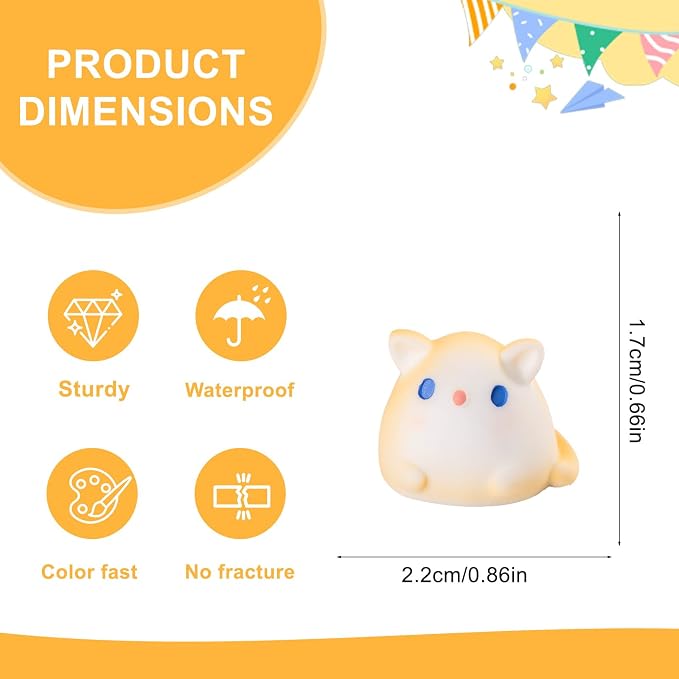 60 pcs Mini Resin Cat Many Styles Variety Tiny Animals Figures Miniature Little Small Animal Figurines Bulk for Micro Fairy Garden Landscape Accessories Hide Crafts Decor Aquarium