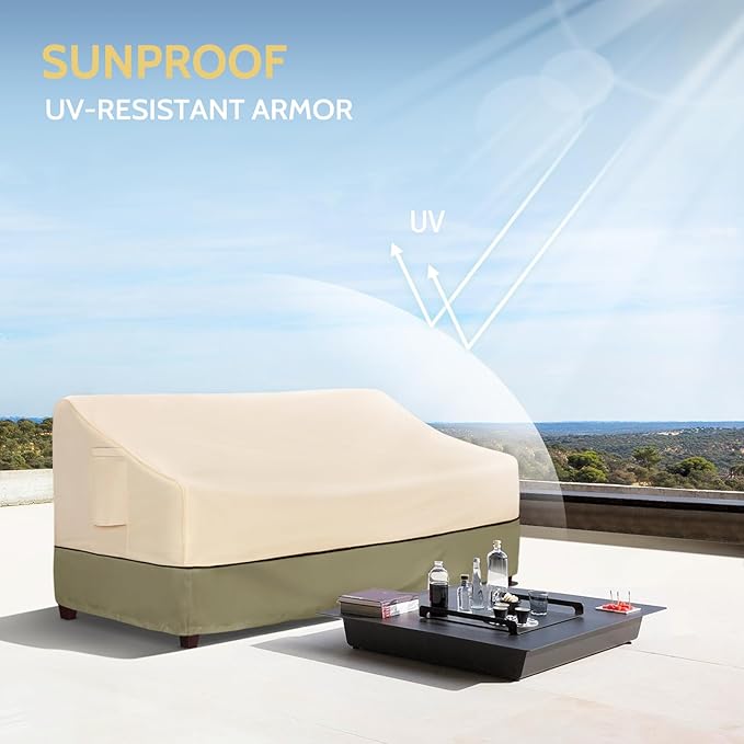 COSFLY Patio Furniture Covers Waterproof, Outdoor 3-Seater Sofa Cover Heavy Duty Fits up to 79W x 38D x 35H inches