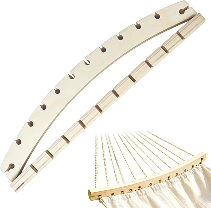 Wood Hammock Spreader Bar - 2 Pack Detachable Hammock Spreader Bar Replacement Set, Solid Wood Construction for Stability and Comfort, Suitable for Camping, Backyard Relaxation, Patio, Garden