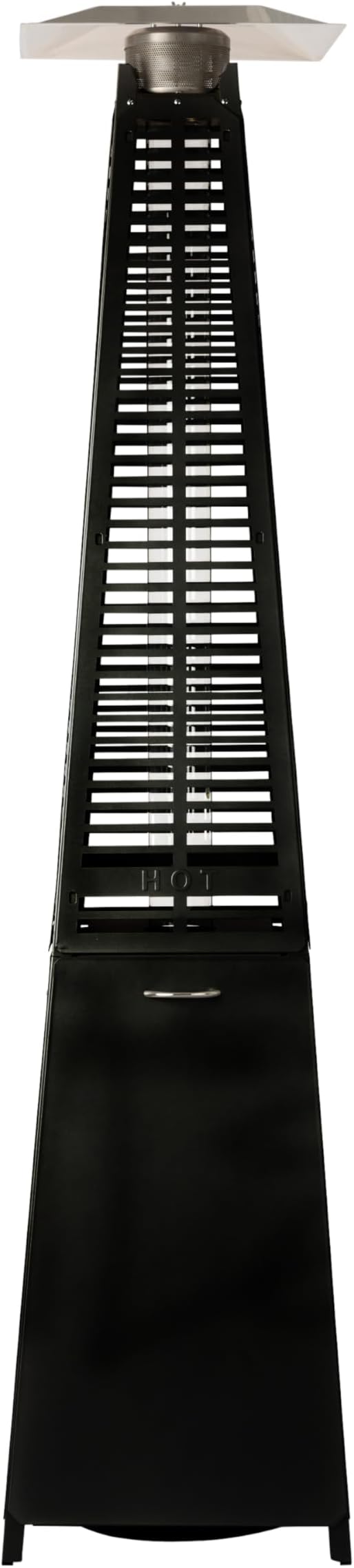 Fire Sense 66991 Pyramid Flame Patio Heater 40,000 BTU Outdoor Propane Heater Tower with Wheels - Black