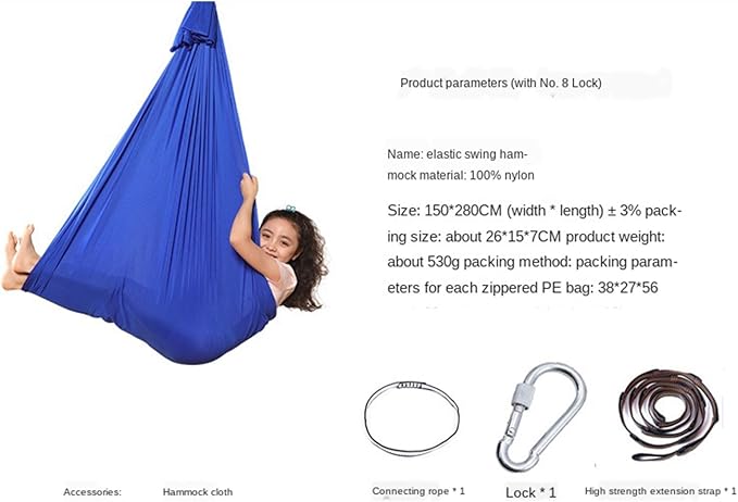 Adjustable Therapy Swing Kids Sensory Cuddle Ultra Soft Children Hammock with Special Needs Autism ADHD ADD Aspergers Sensory Integration (Color : Wine Red, Size : 150 x 280 cm)