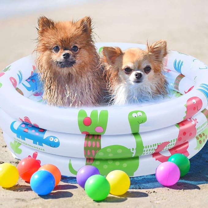 Baby Pool, 23.6 Inch Inflatable Toddler Swimming Pool Kiddie Pool, Mini Pool with Thickened PVC Material for Outdoor Indoor Bathroom Living Room