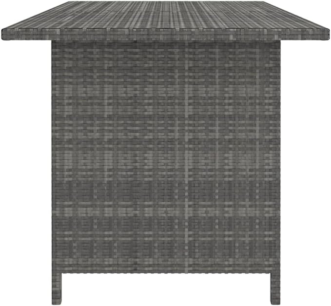 10 Piece Patio Lounge Set with Cushions, Porch Furniture Set Patio Conversation Set Outdoor Dining Sets Sectional Sofa for Garden Negotiation Area Piazza Exhibition Poly Rattan Gray