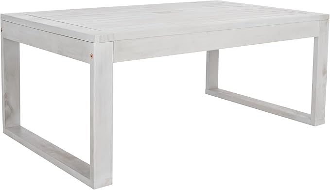 SAFAVIEH Outdoor Collection Emiko Grey/Beige Cushion Solid Wood 4-Piece Conversation Patio Set