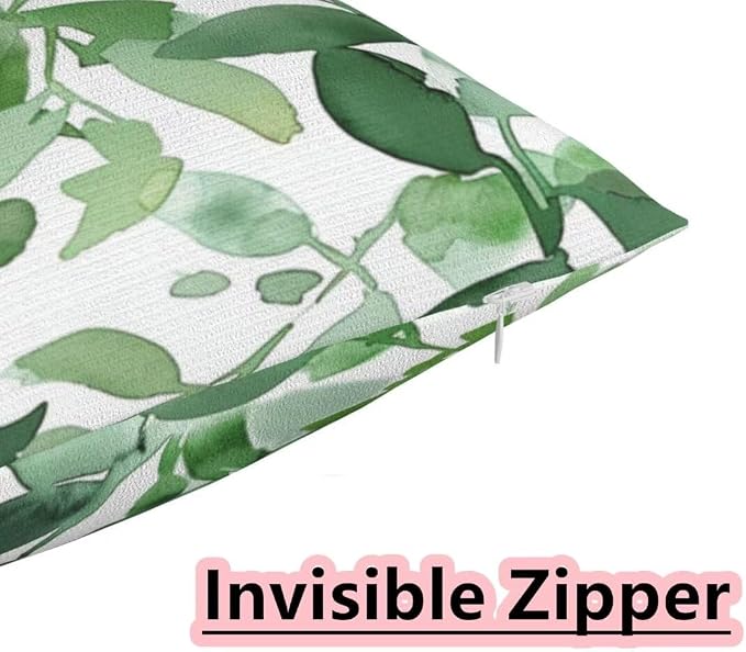 Green Pillows Pack of 2 70x90 cm/28x36 Inch, Plant Pillow Covers Winter Decorative Pillows, Soft Throw Pillow Covers Rectangle Pillow Cover with Hidden Zipper, Modern Home Decor Aeshetic, Gifts -hs111