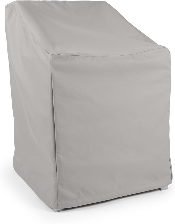 Covermates Ultima Outdoor Chair Cover – Heavy-Duty 600D Polyester Patio Protection, Weather-Resistant, Drawcord Hem, Mesh Vents, Fits Garden & Deck Chairs, 28W x 34D x 38H - Set of 4, Ripstop Grey
