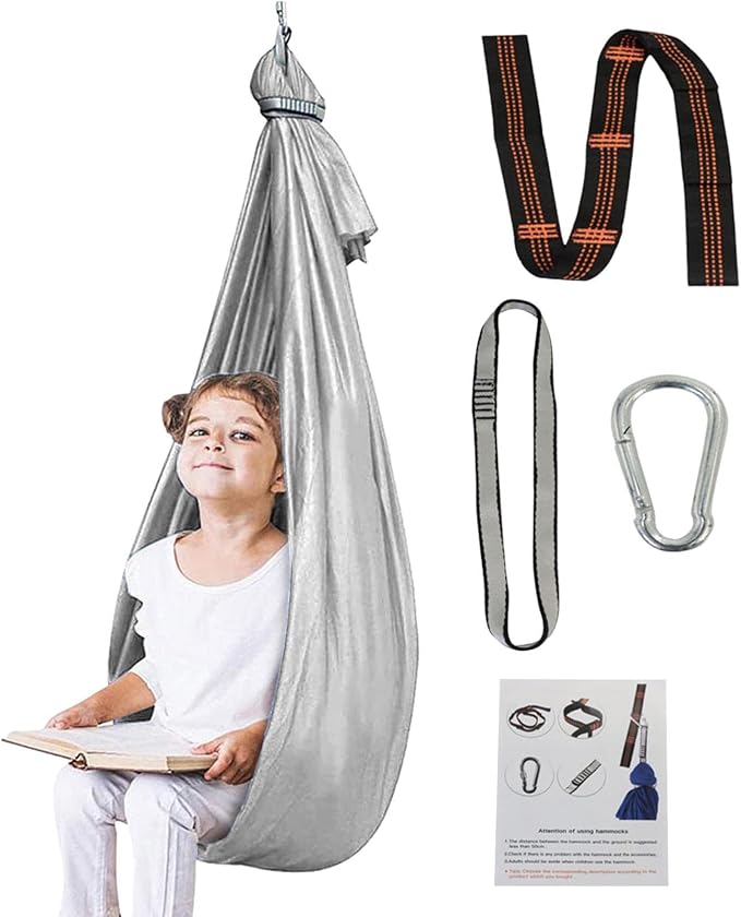 Shakven Extra Sturdy Sensory Swing for Kids | Super Cuddle Indoor Swing,Ther apy Swing Hammock for Child & Adult with Au tism, ADHD, Aspergers, Sensory Integration