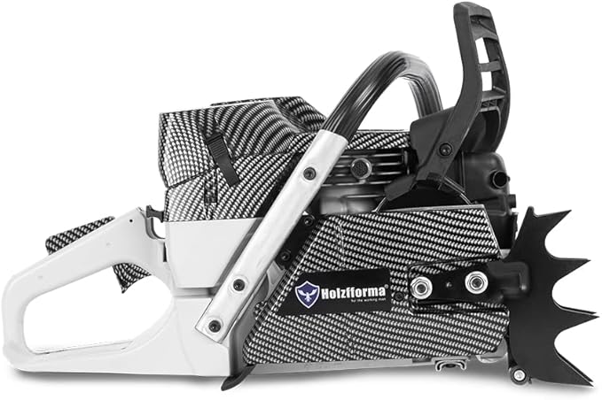 Holzfforma 71cc G372 PRO Chainsaw with 3/8".058" 24Inch 84DL Guide Bar and Saw Chain Nikasil Cylinder Meteor Piston Caber Ring Double Bumper Strips Normal Handle Bar