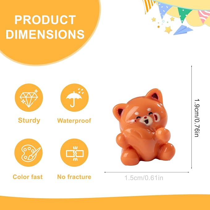 60 pcs Mini Resin Raccoon Many Styles Variety Tiny Animals Figures Miniature Little Small Animal Figurines Bulk for Micro Fairy Garden Landscape Accessories Hide Crafts Decor Aquarium