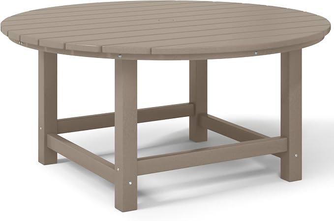 Costaelm Kids Dinner Table, Toddler Play Desk Student Desk Outdoor Childrens Picnic Tables for Children Arts & Crafts, Snack Time, Multi-Activity Table for Ages 2-8 in Home/Outside, Weathered Wood