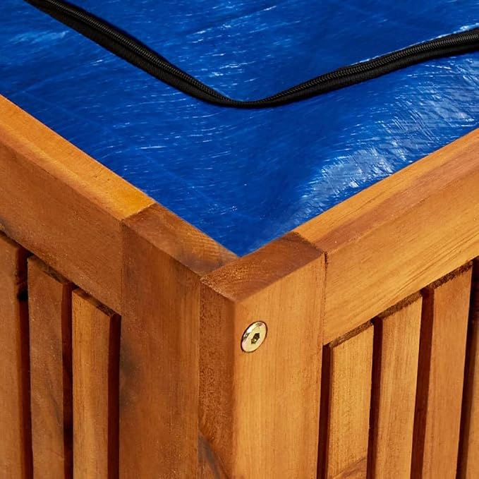 Gardening Supplies patio storage box Deck boxes Patio Storage Box 59.1"x31.5"x29.5" Solid Acacia Wood