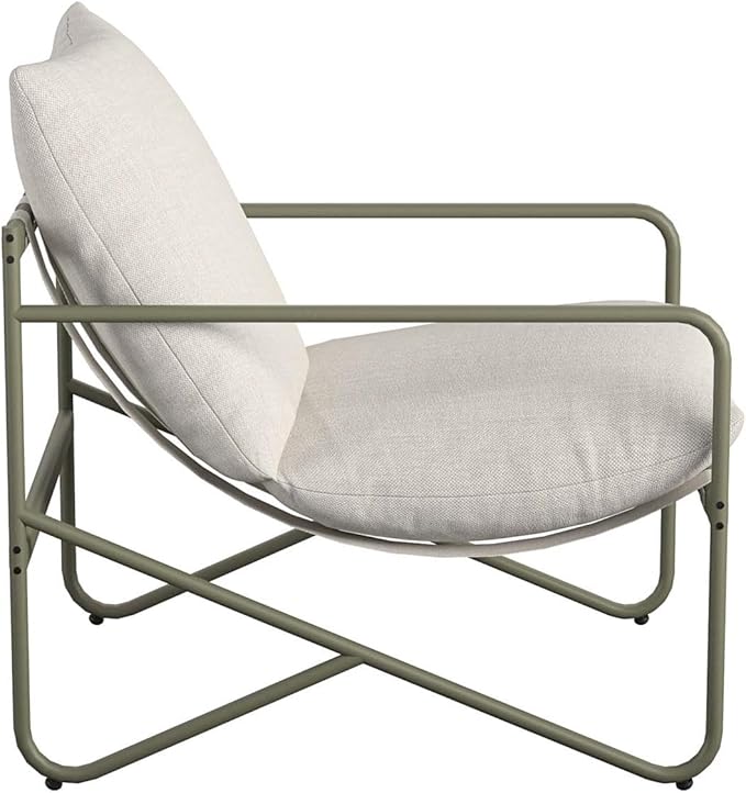 Novogratz Wrenn 4-Piece Sling and Cushion Conversation Set by The, Spanish Green