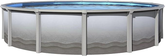 Bluewave Trinity 18'Round 52" Resin Steel Swimming Pool in Gray