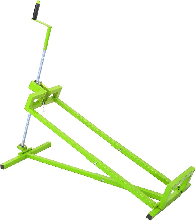 Foldable Lawn Mower Lift for Riding Tractors, Portable Lawn Mower Jack Lift Zero Turn & Telescoping Lawns Tractor Lifts with Adjustable Height/Manual or Power Handles, 880 LBS Capacity (Green)