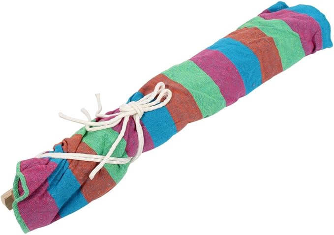 Ruilogod Canvas Outdoor Camping Leisure Hanging Sleeping Bed Hammock 170X80cm Colorful (id: 378 90d 670 e28 681